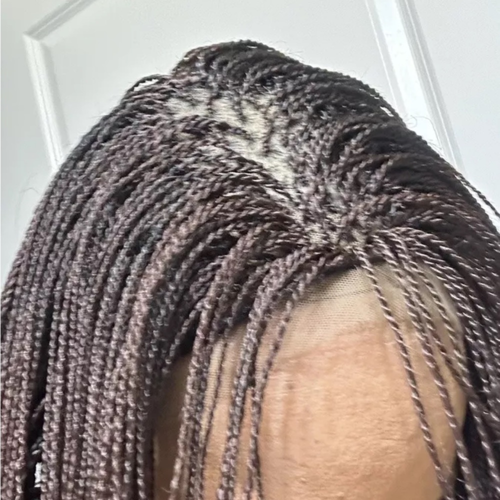 Premium Hand-Braided wig Front Lace Wig #4 - micro million braids - NWT